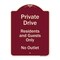 Signmission Designer Series-Private Drive Residents And Guests Only No Outlet, 24" H, BU-1824-9929 A-DES-BU-1824-9929 - alternate 1